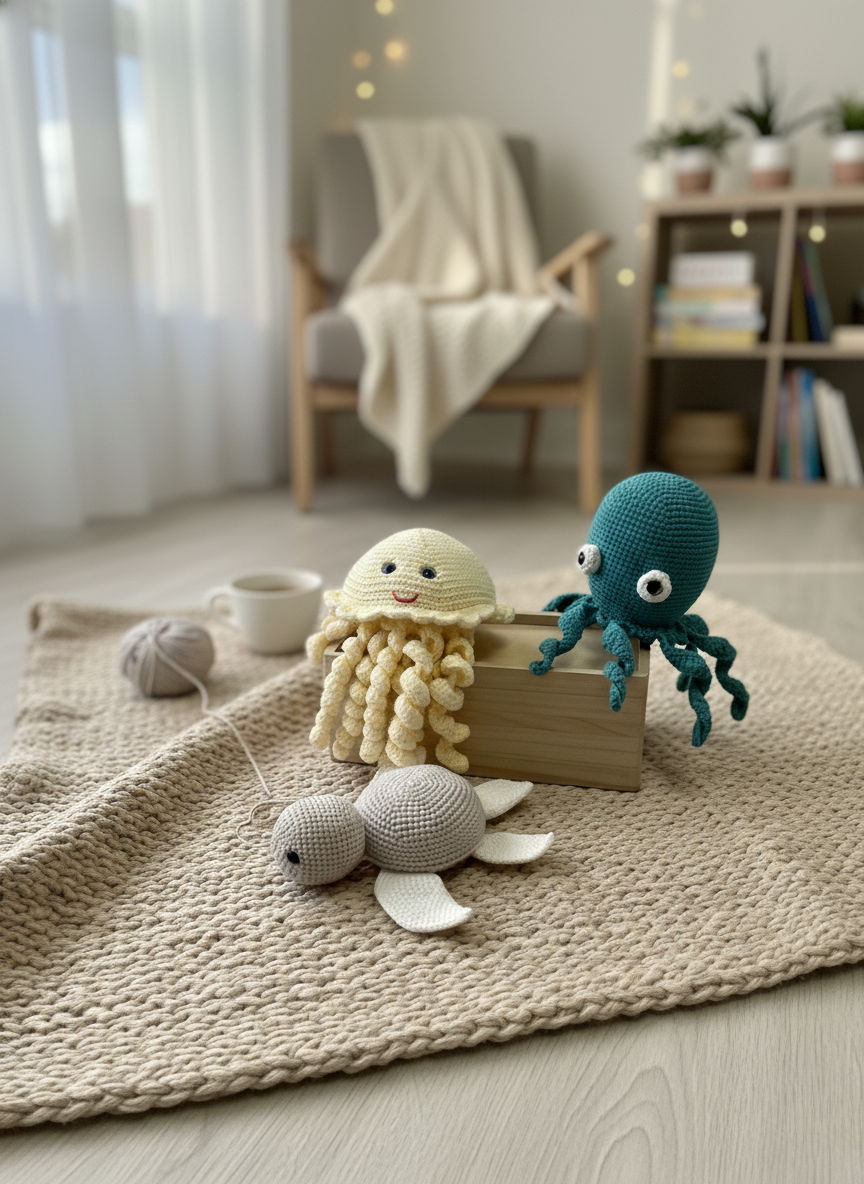 בובה סרוגה בעבודת יד