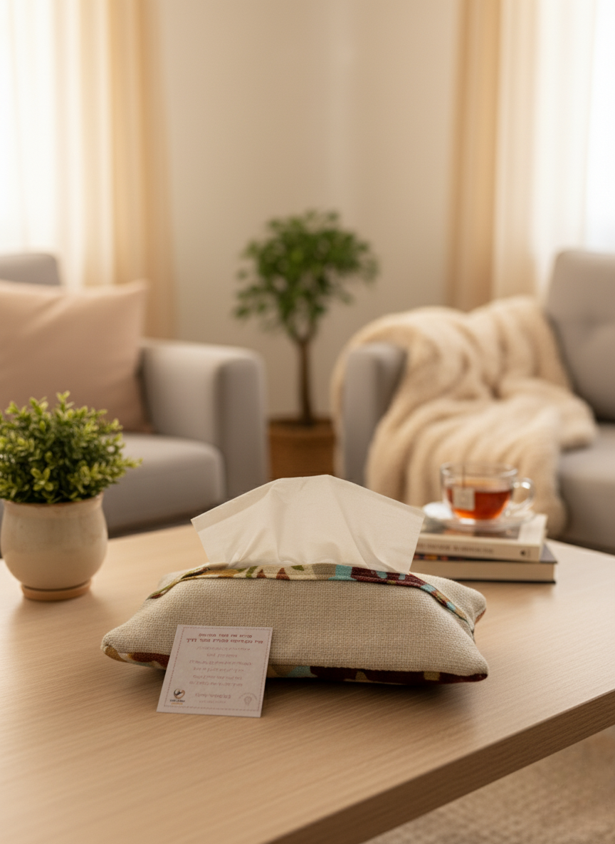 כיסוי טישו בעבודת יד